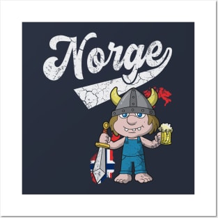 Norge Norwegian Beer Troll Norway Posters and Art